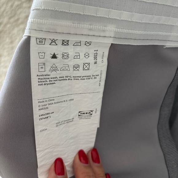 IKEA Gray MARJUN Curtains. Gray- light and dark. 1pair - Picture 4 of 7